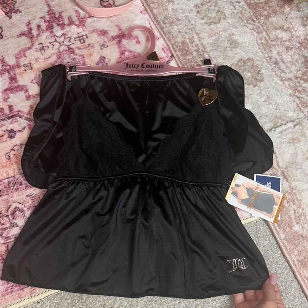 Juicy Couture Black Lace Trim Camisole